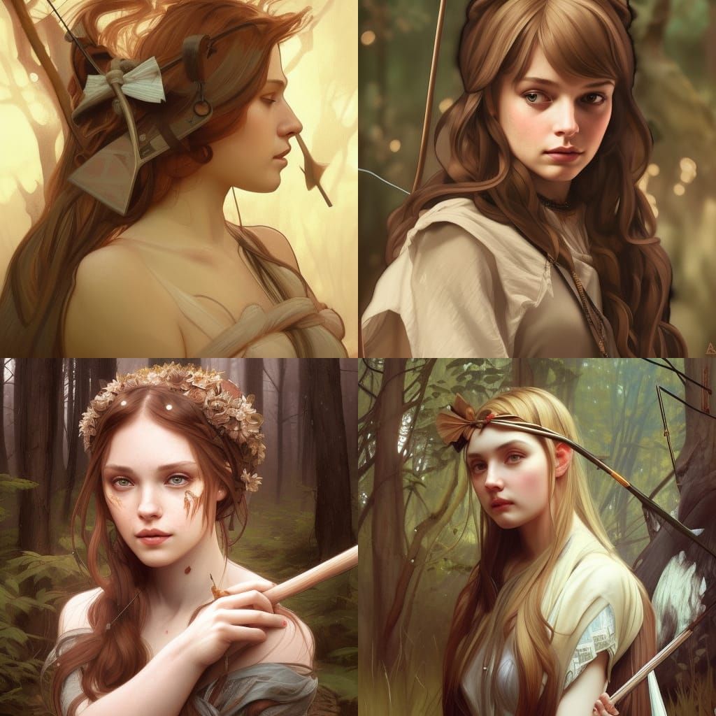 Girl with Wolf: Hyperdetailed Portrait by Rutkowski