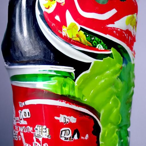 Diet Mountain Dew Gouache Painting