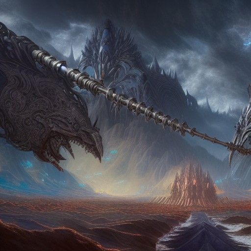 Sliver Chariot Requiem in Detailed Matte Painting Style