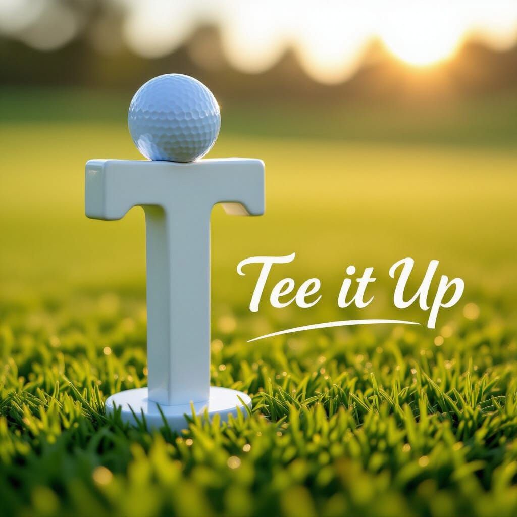 Creative 3D Golf Tee Product Photography