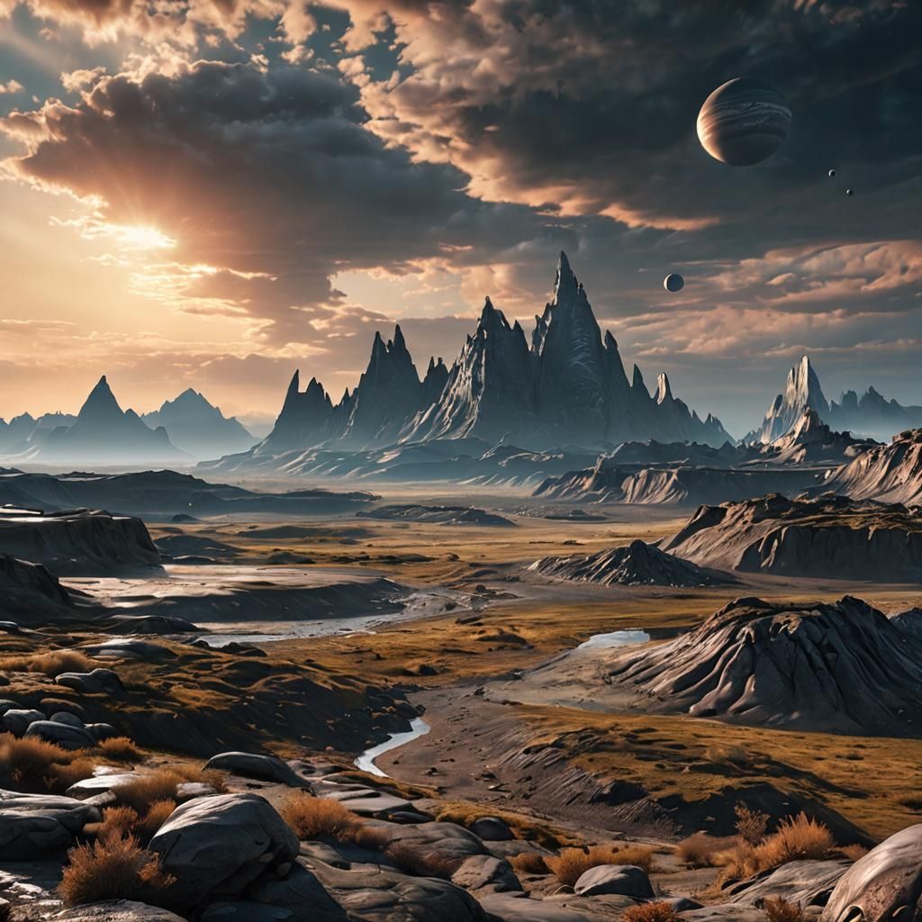 Realistic Alien Landscape in 8K HDR