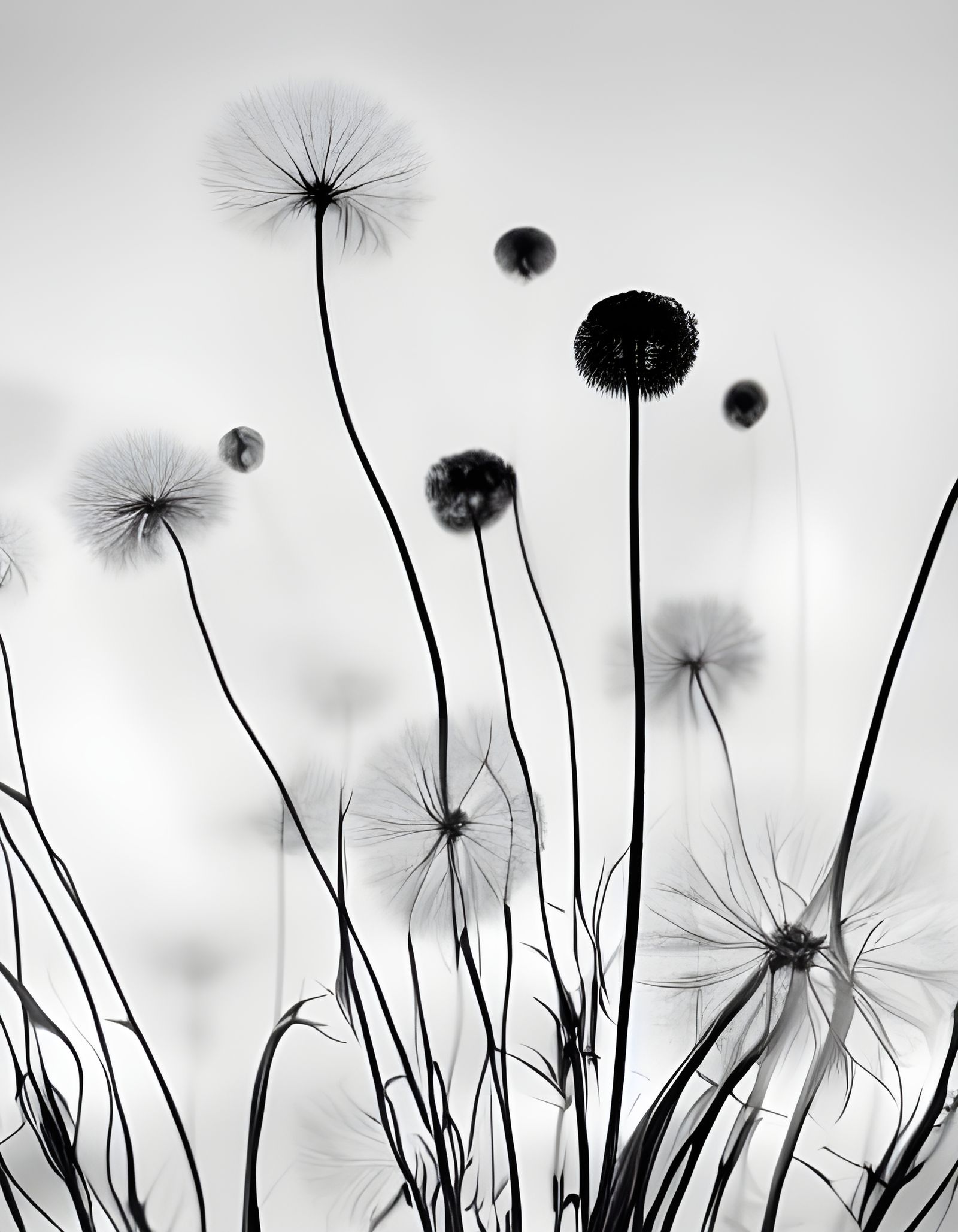 Dreamy Dandelion Bouquet in Surreal Style