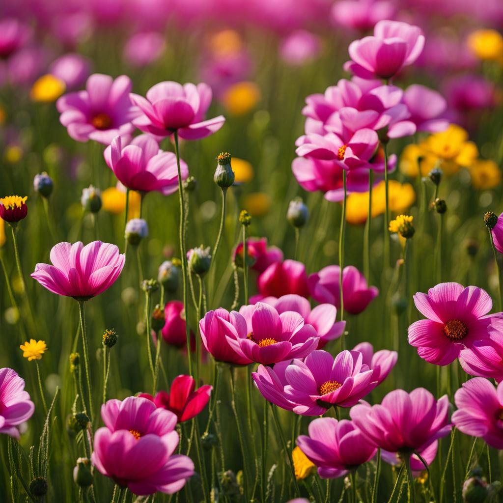 Lush Flower Field Generated by AI