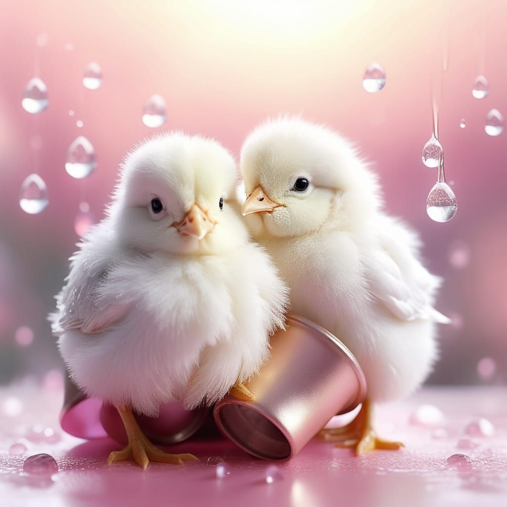 Chicks in Pastel Paradise HDR