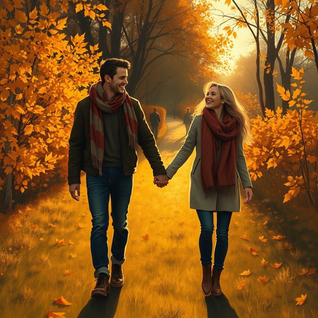 Romantic Autumn Date Night in Impressionistic Style
