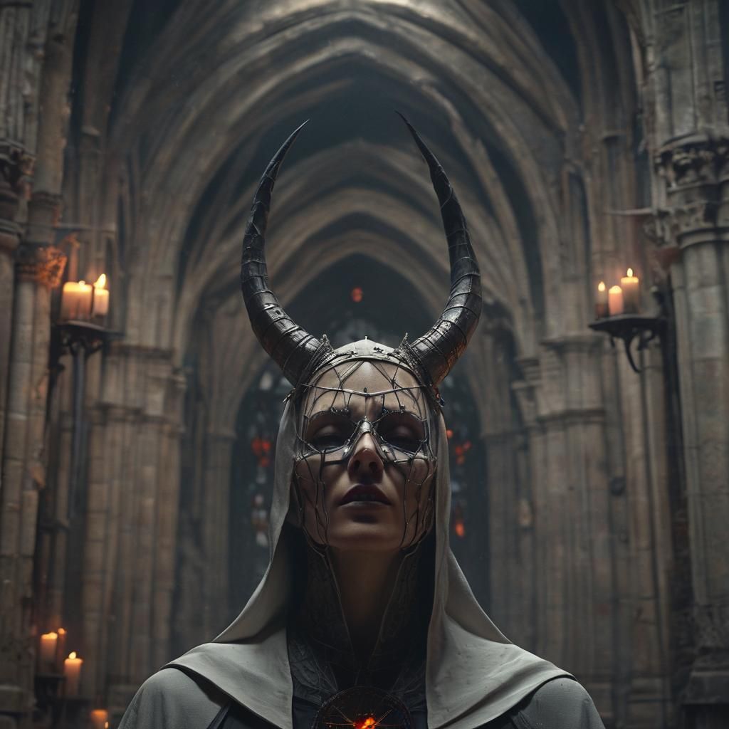 Corrupted Nun Summoning Demonic Energy