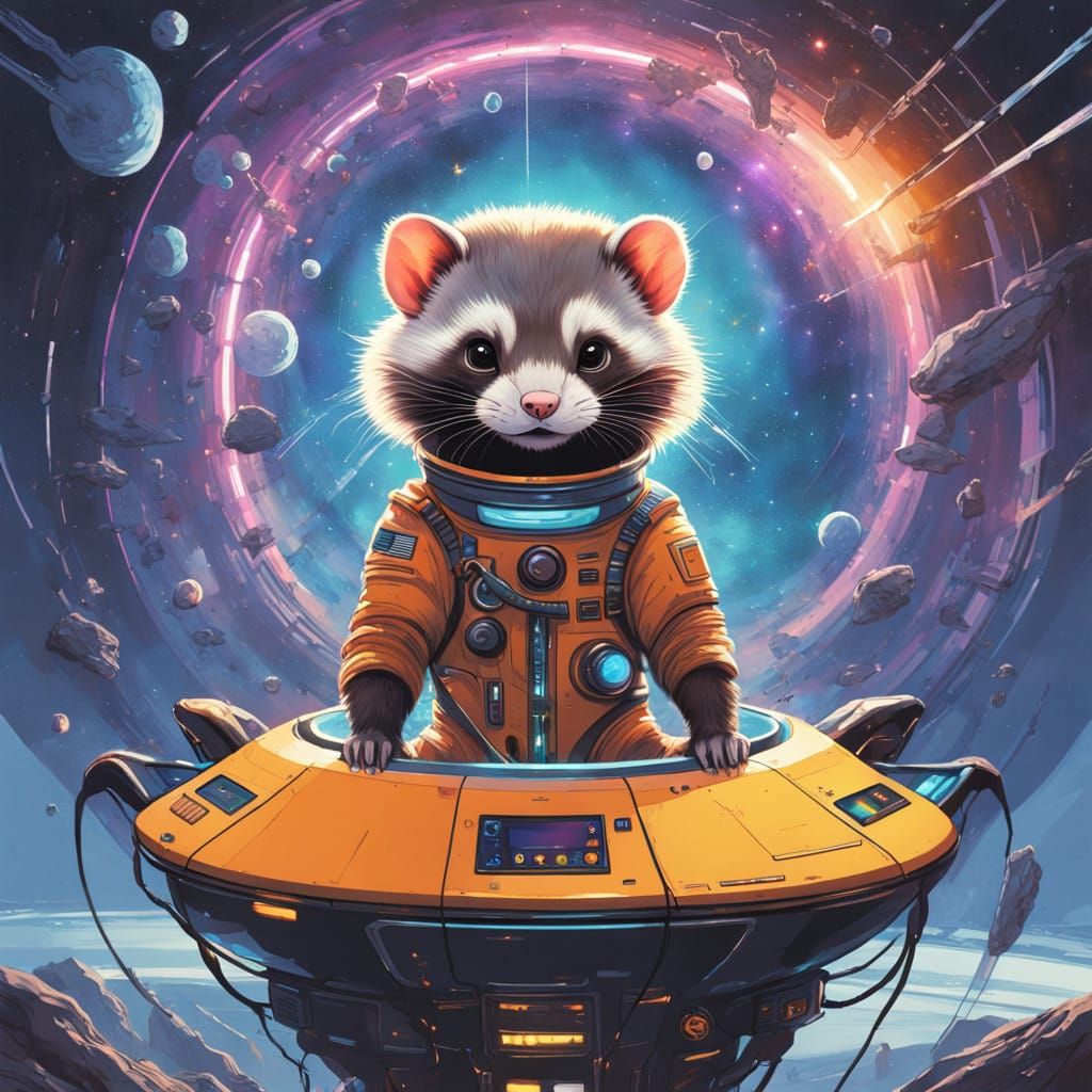 Galactic Ferret Astro Navigator in Futuristic Starlight
