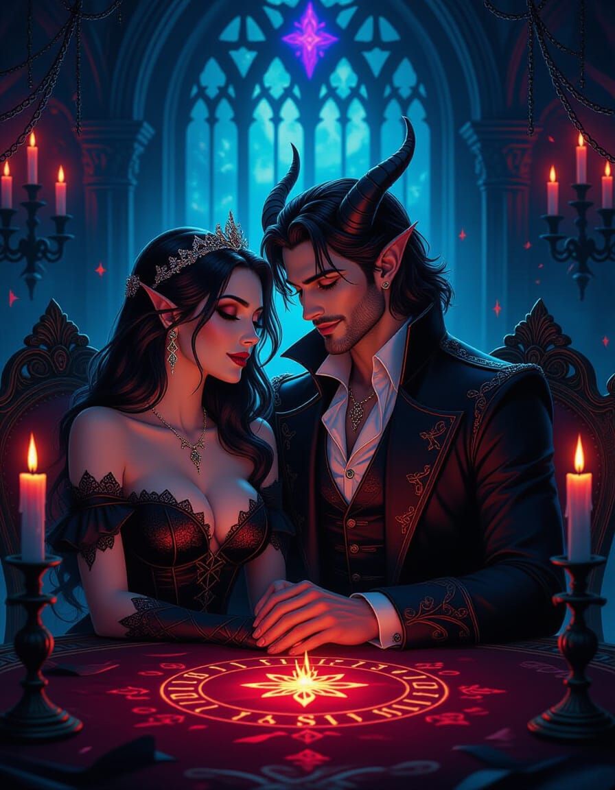 Vampire Goddess and Demon King's Gothic Romance Date Night