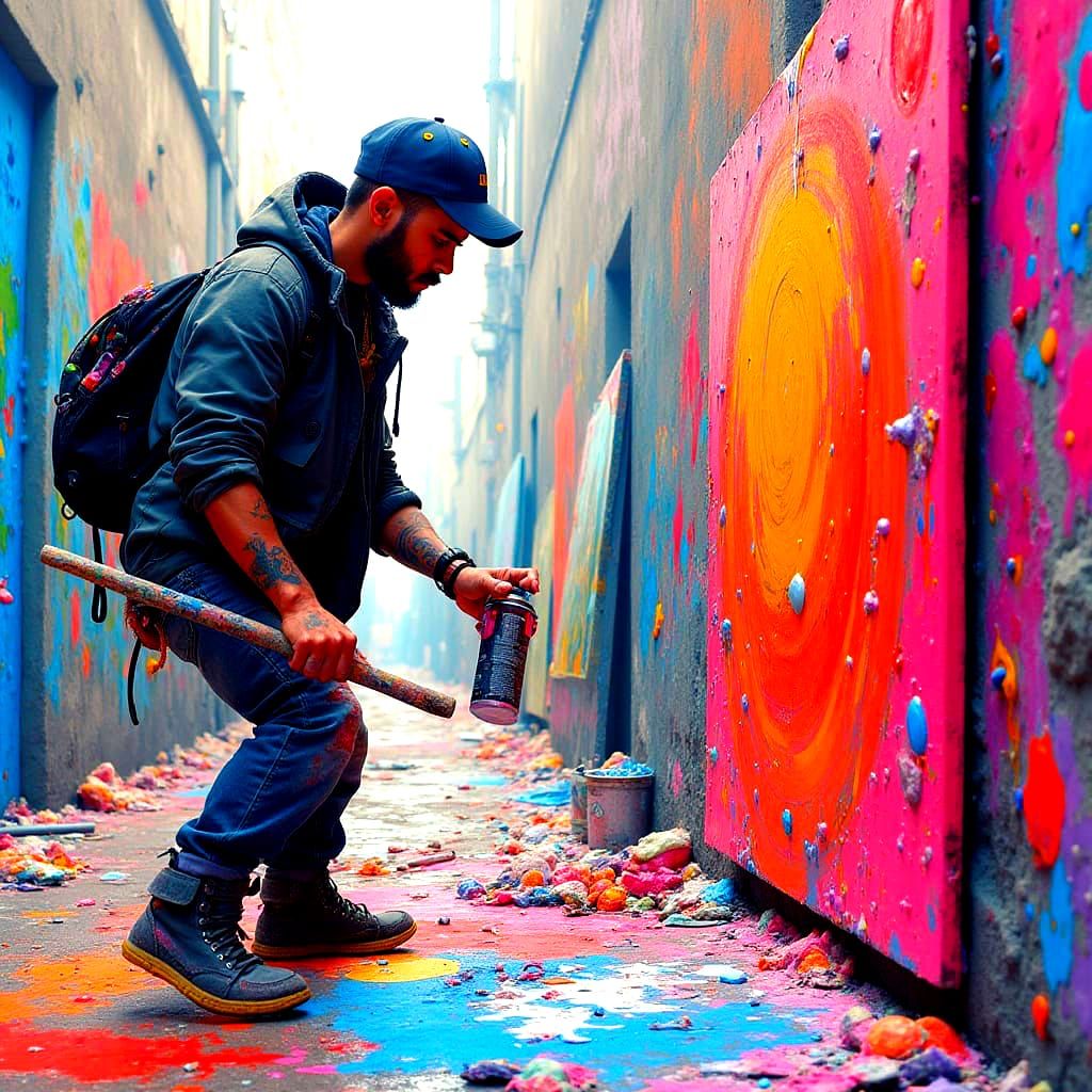 Colorful Graffiti Art in Ultra Quality Splash Style