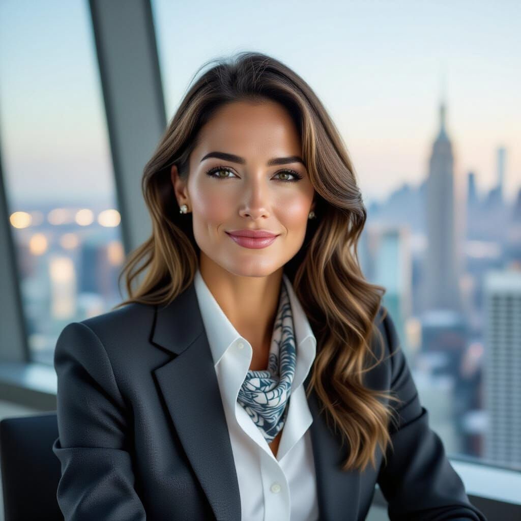 Charismatic CEO Portrait in Modern Office