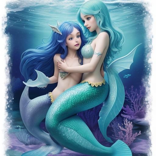 Enchanting Magical Mermaids in a Vibrant Sea