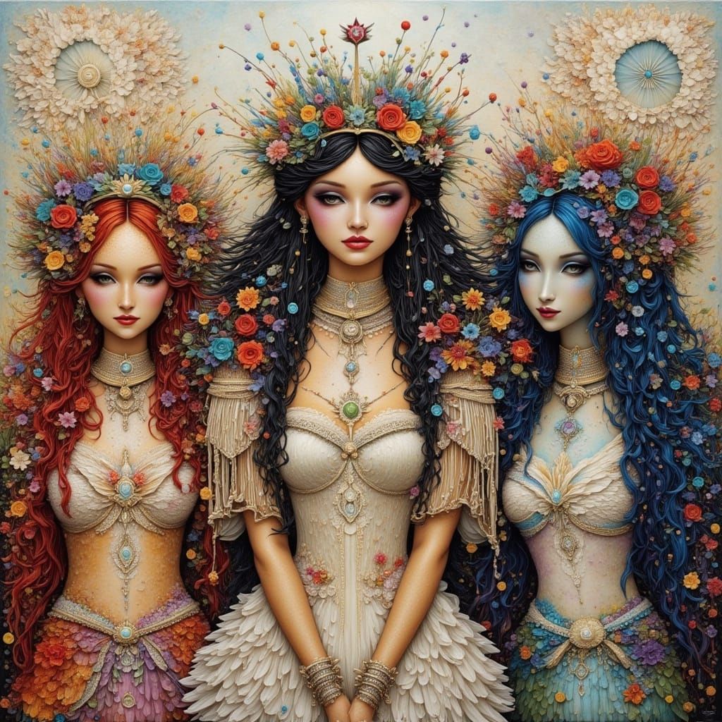 Surreal Mandala Fairy Art Brut Image