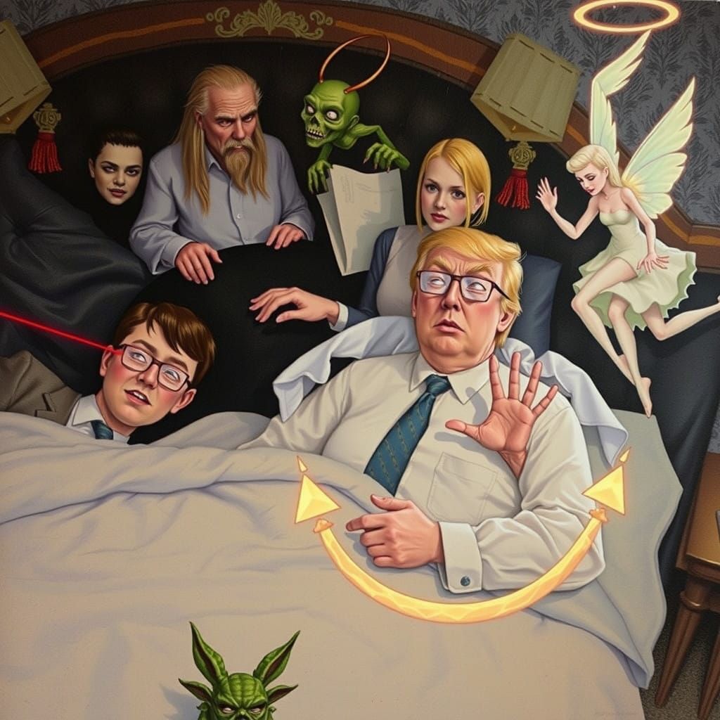 Hallucinatory Scene with Figures and Zombie Fairies