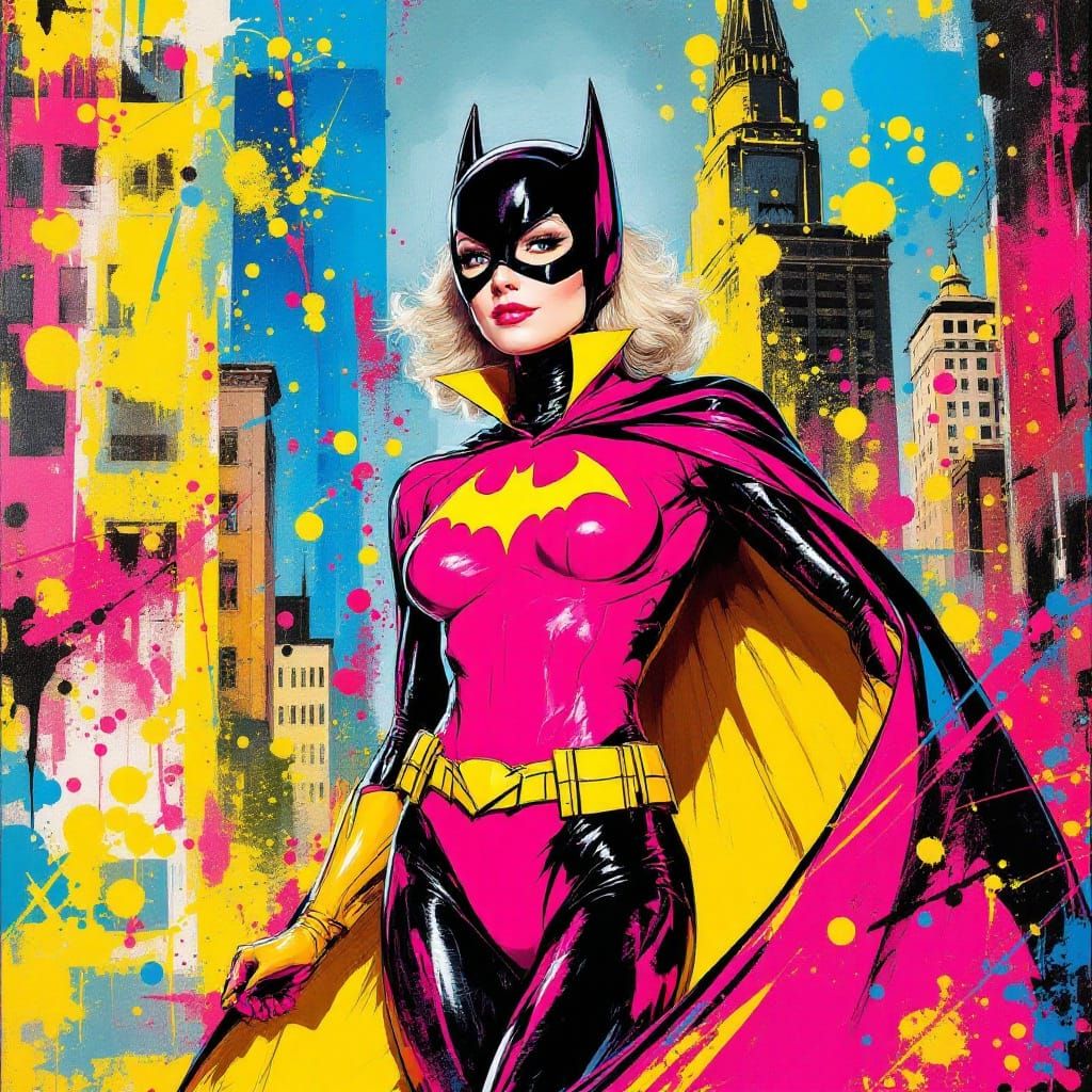Batgirl as Pop Art Comic Book Cover
