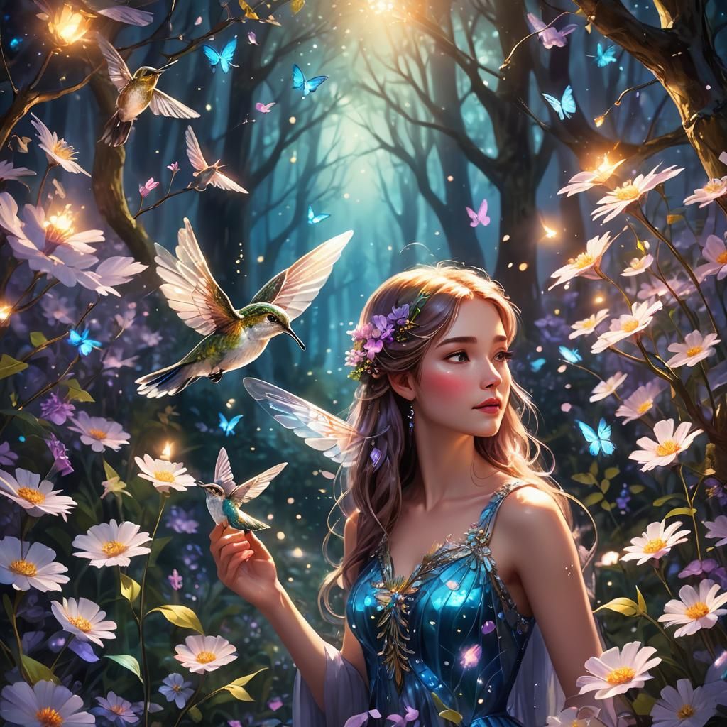 Fluffernix in Enchanted Forest: Fantasy Concept Art