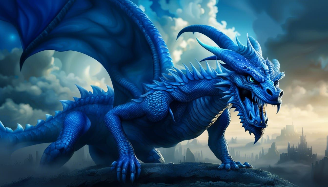 Cserulus, the ominous blue dragon 🐉