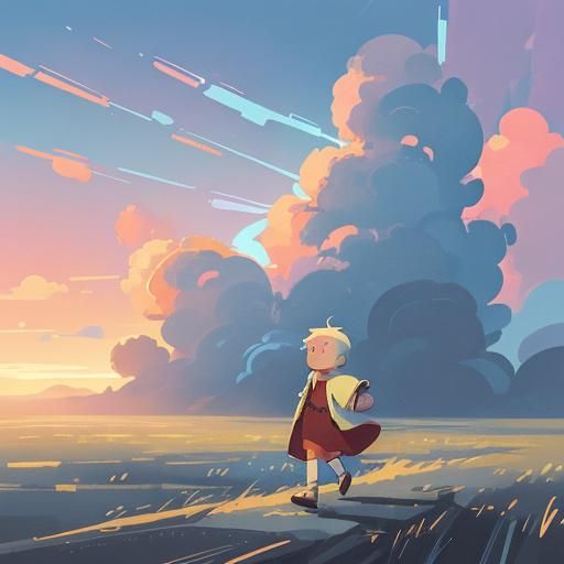 Monk and Thundercloud in Comic Book Style