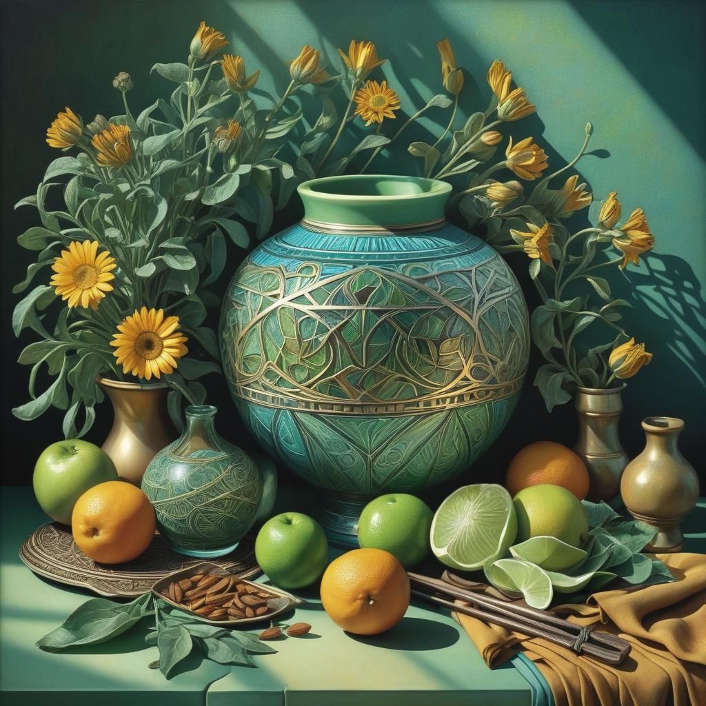 Ethereal Still Life Illuminated by Vibrant Light