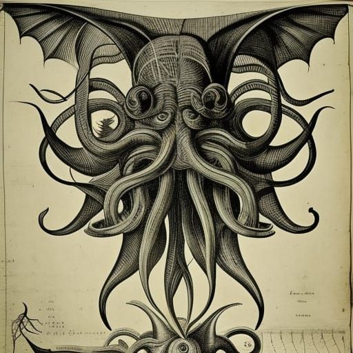 Cthulhu Anatomy: 17th Century Scientific Illustration