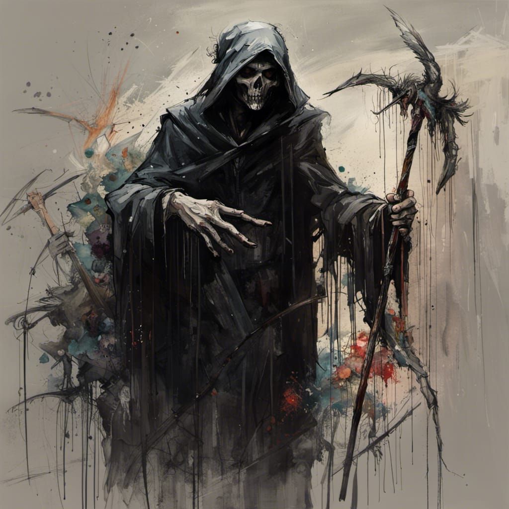 The Grim Reaper: Textured Speedpaint Fine Art