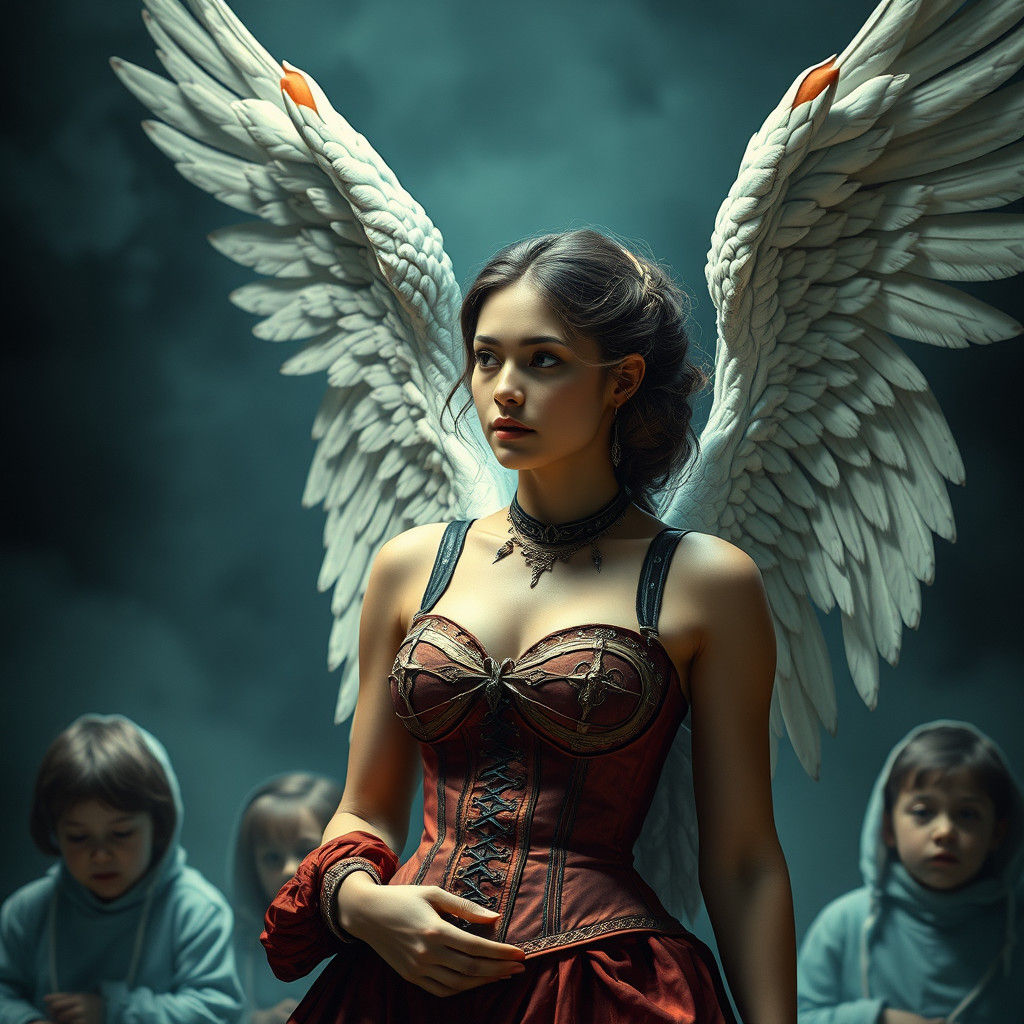 Angel Watching Over Sick Children: Digital Matte Painting