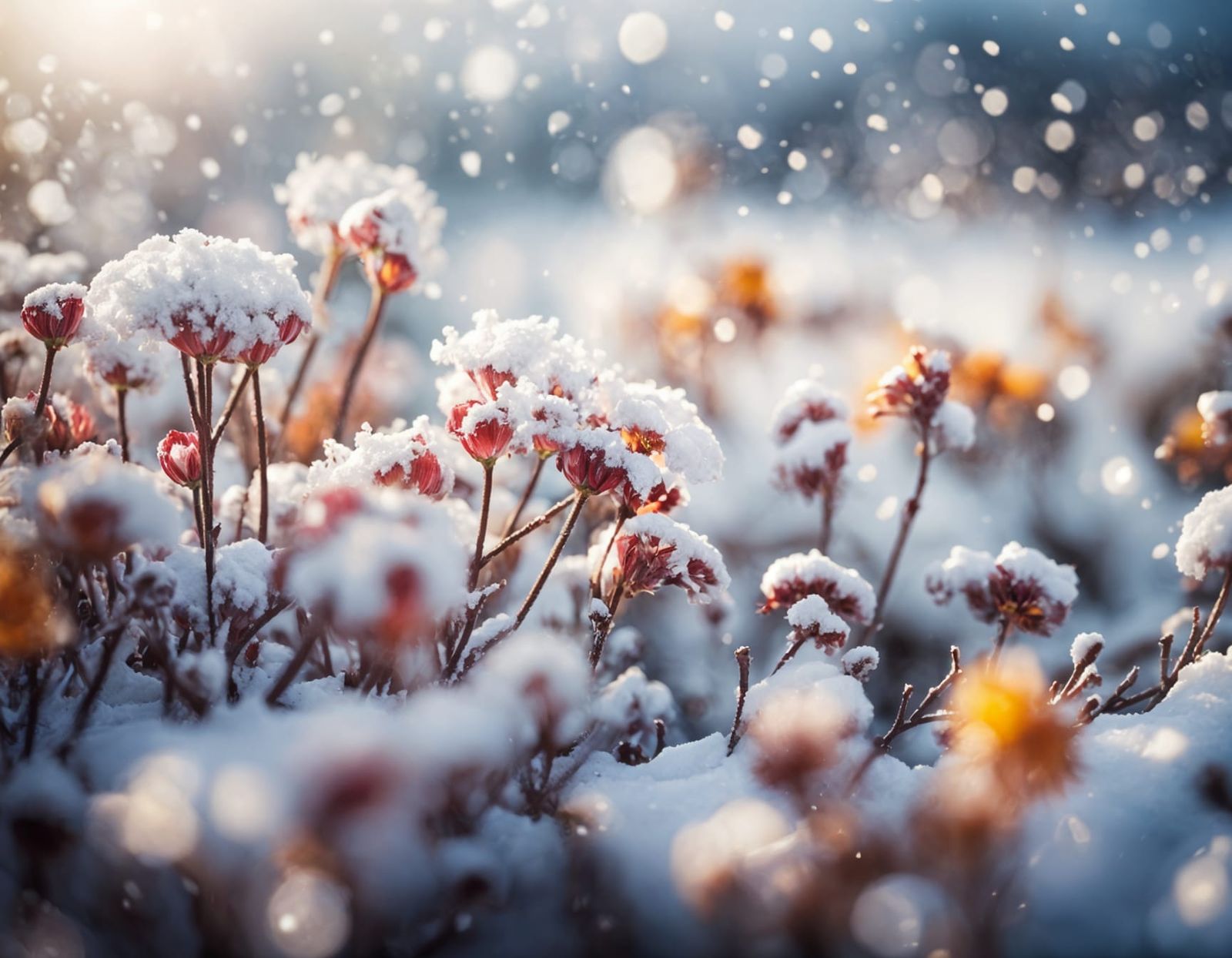 Spring Blooms Under Winter Snow: Professional Photography