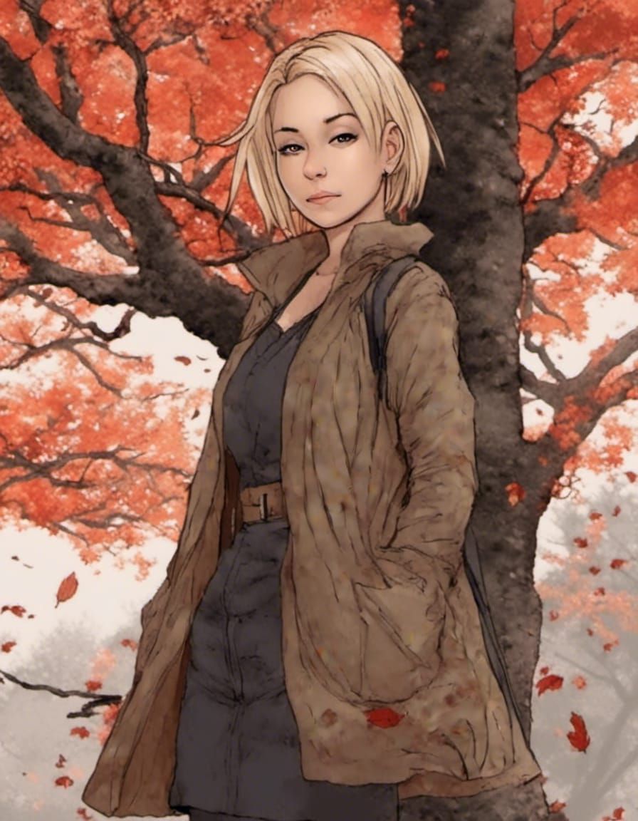 Samurai Portrait in Anime Style