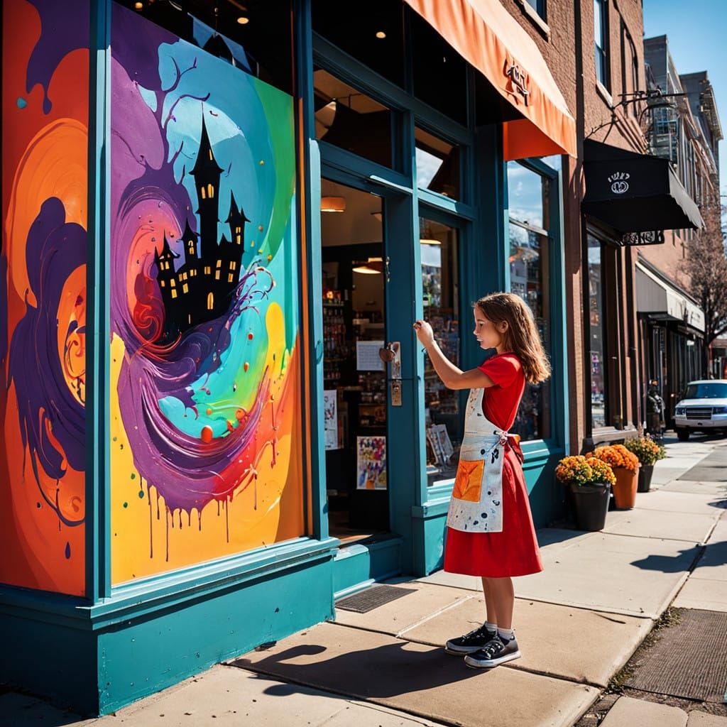Whimsical Young Artist Wins Halloween Contest with Vibrant S...