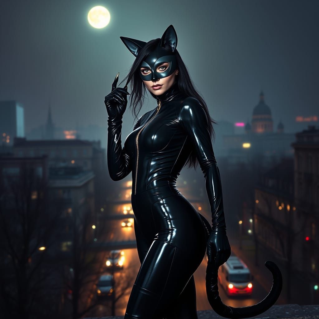 Empowered Femme Fatale in Cyberpunk Budapest