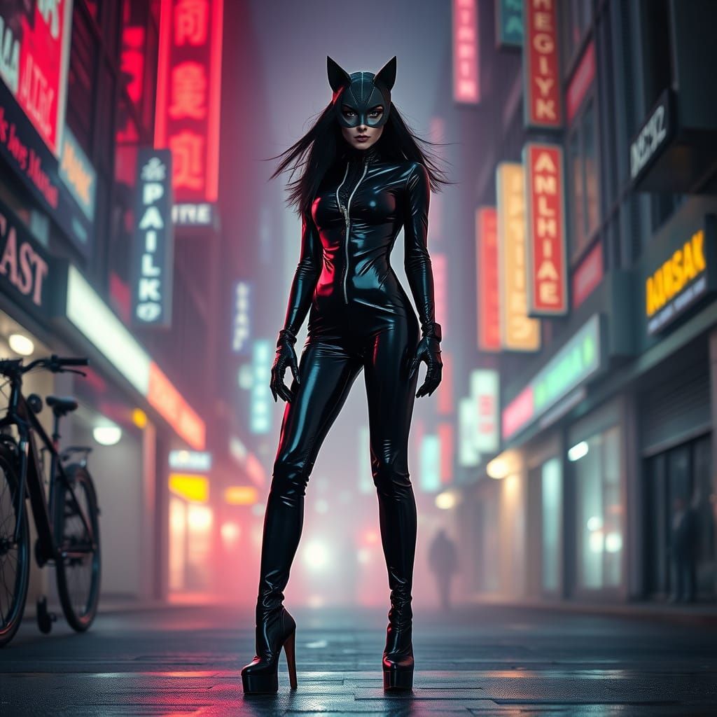 Empowered Femme Fatale in Budapest Urban Jungle