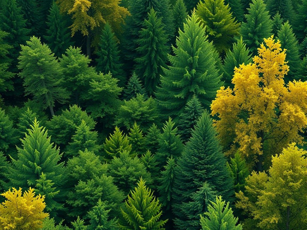 Surreal Landscape of Fussy Abundance in Earthy and Sunny Hue...