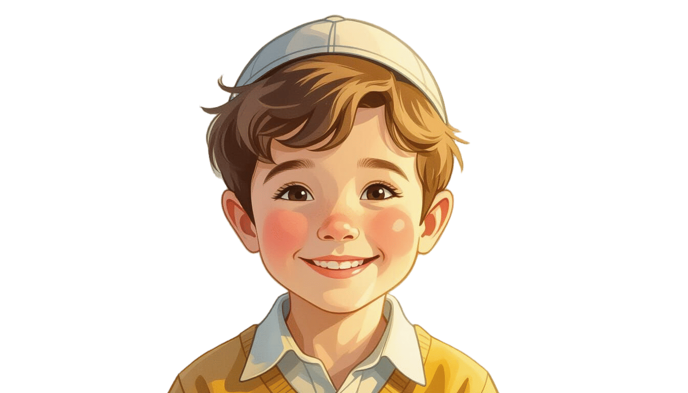 Warm Pastel Portrait of Smiling Boy in Colored Pencil