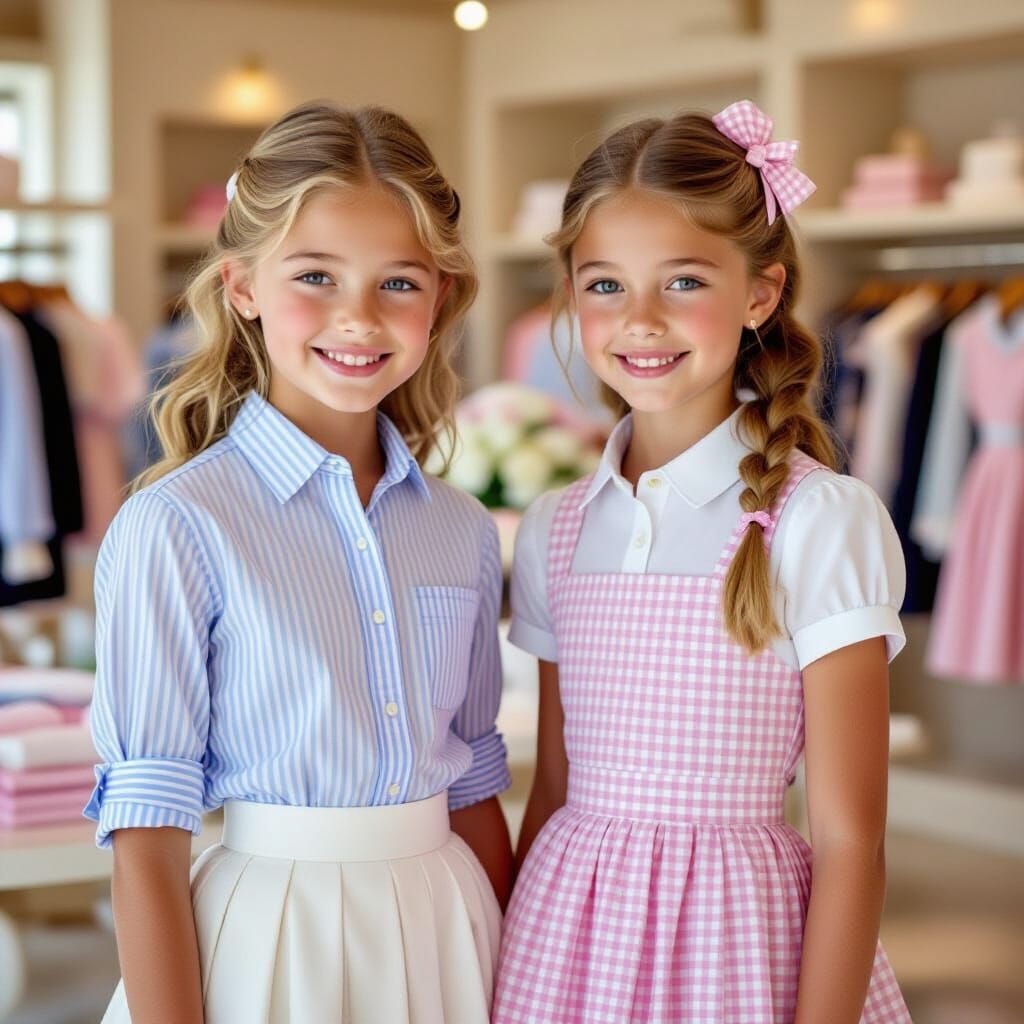 German Girls Try on Preppy Outfits