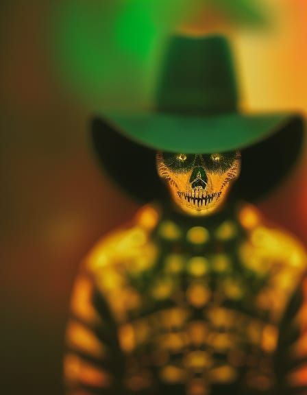 Colorful Scarecrow Plant Portrait in Expressionist Style