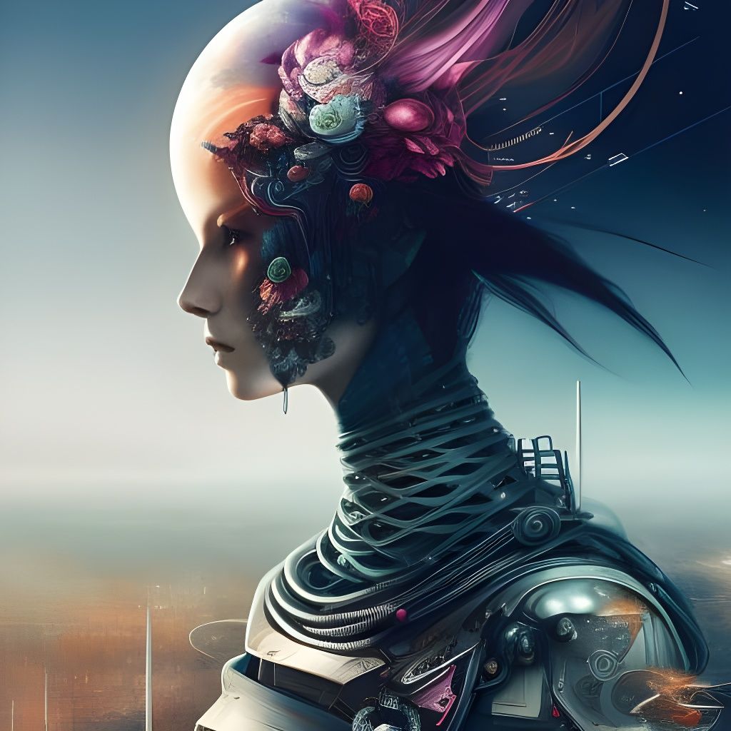 Cyberpunk Faceless Goddess of Body Modification