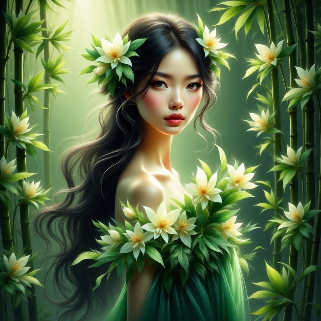 Ethereal Goddess of the Emerald Garden