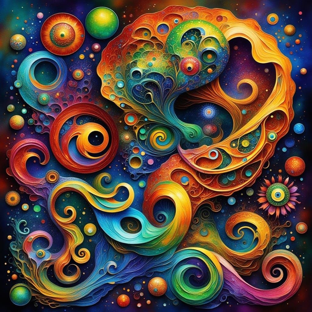 Abstract Fractal Wave Function with 3D Shading