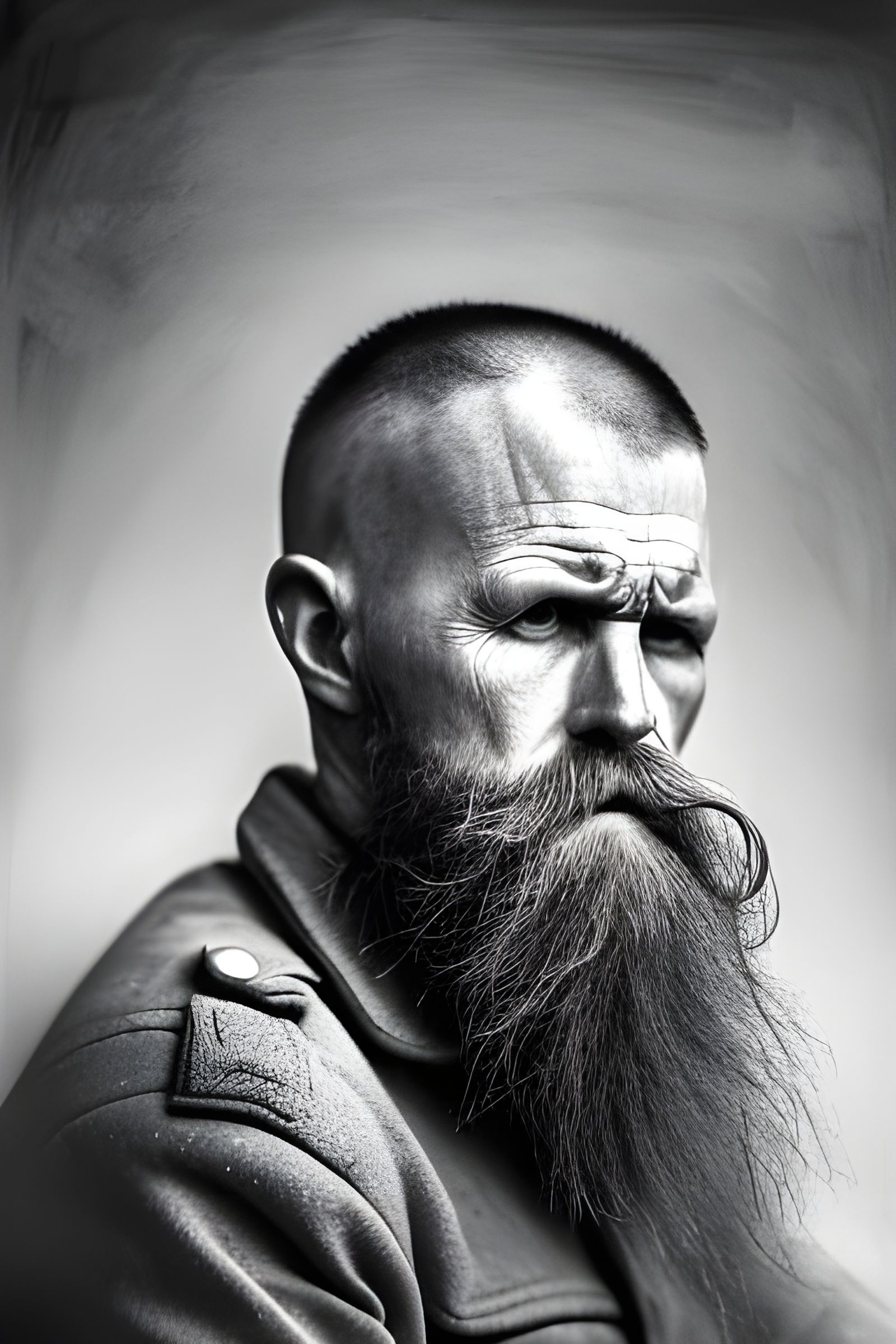 Haunting Portrait of a Boer Soldier: Detailed Pencil Sketch