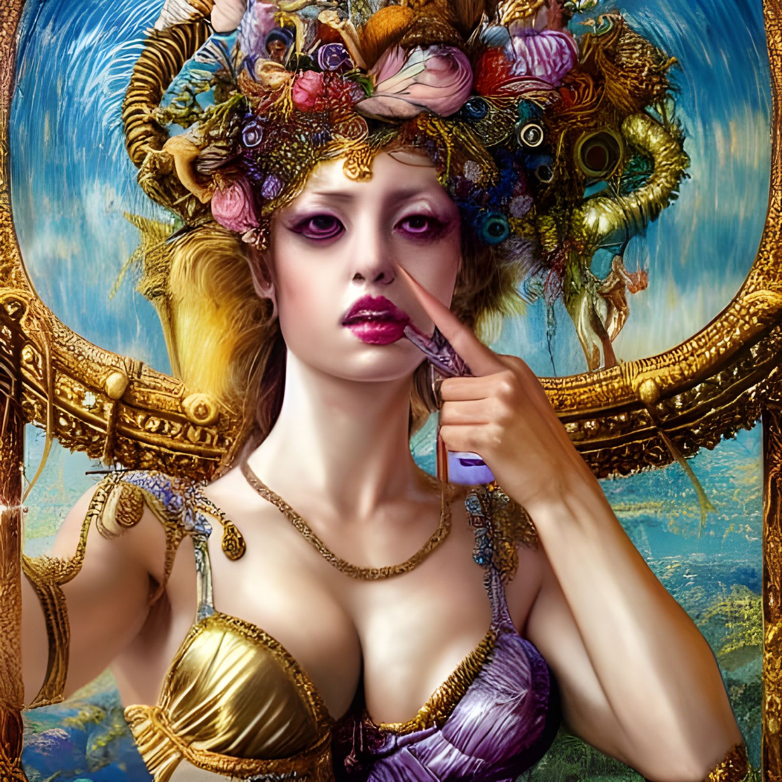 Goddess Taking Selfie in Disco Heaven