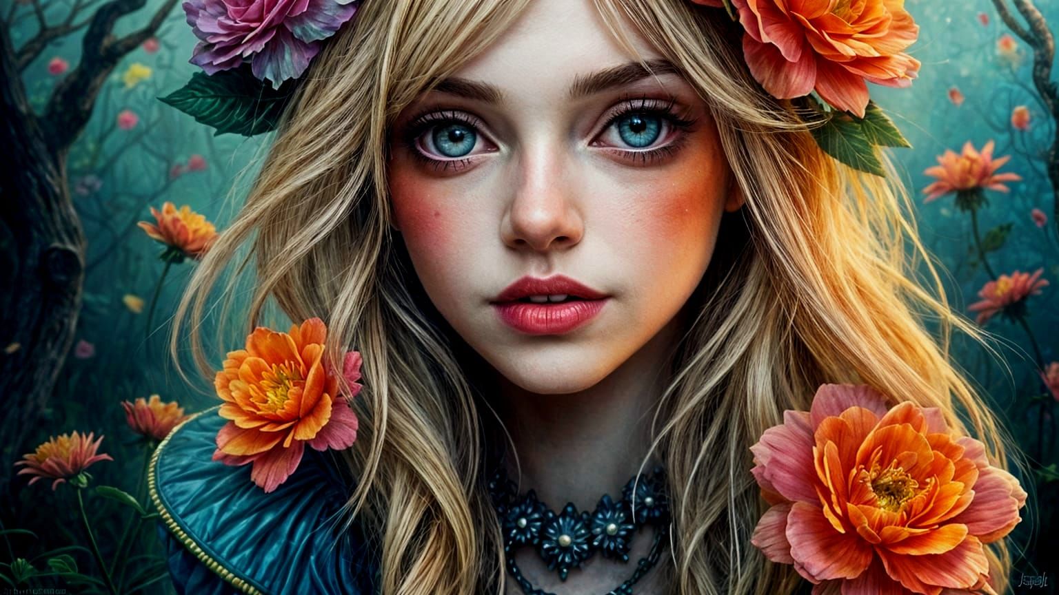 Punk Alice in Wonderland in Bohemian Fairytale Style