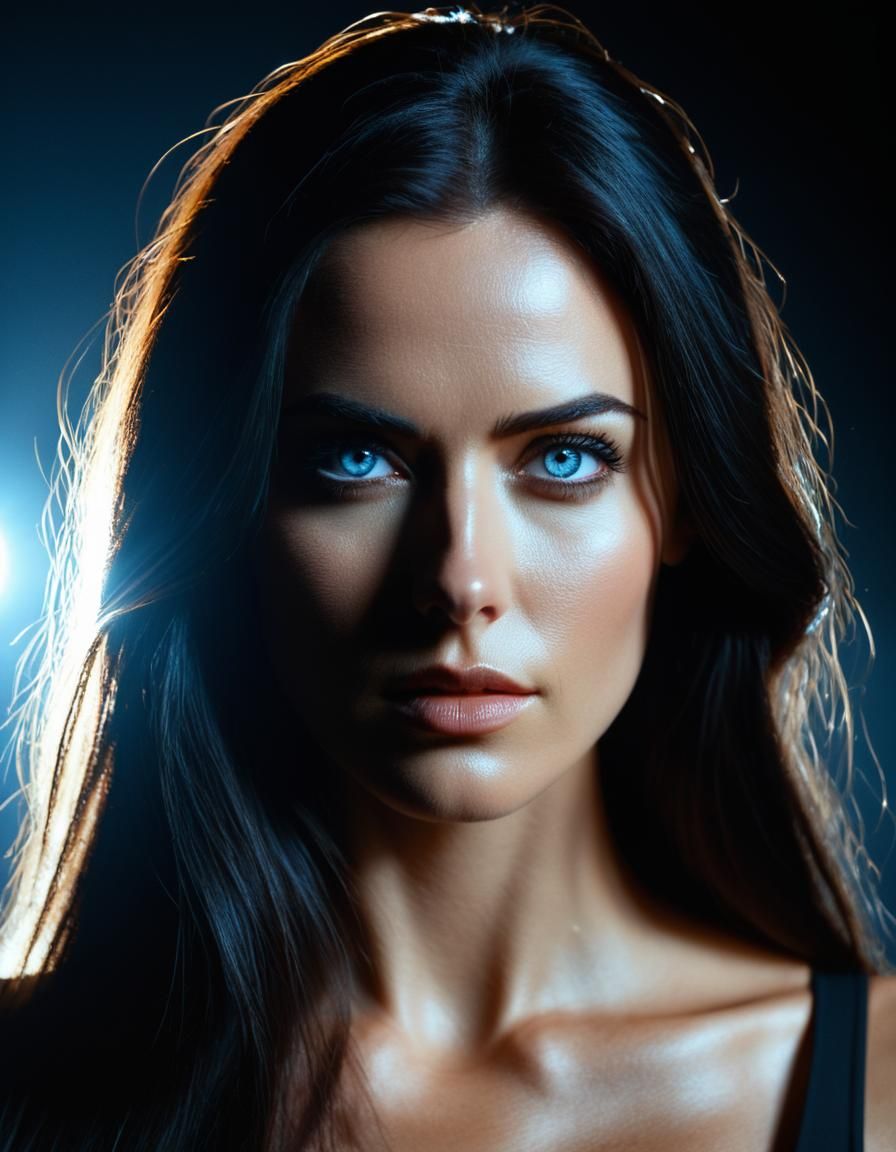 Confident Beauty in Spotlight