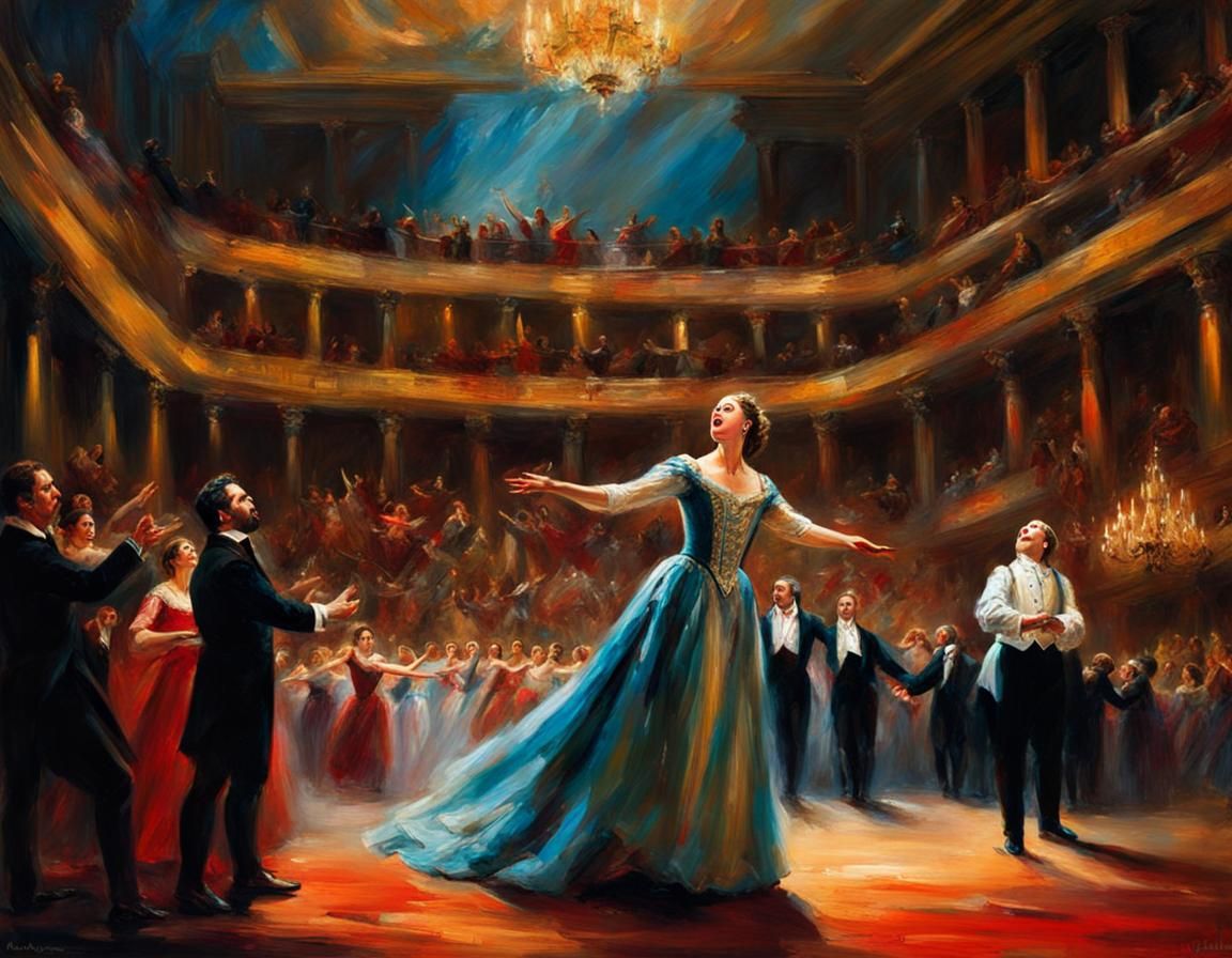 A Soprano's Performance at the Opera House