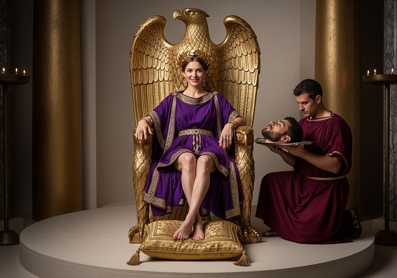 Contemptuous Roman Empress on Eagle Throne