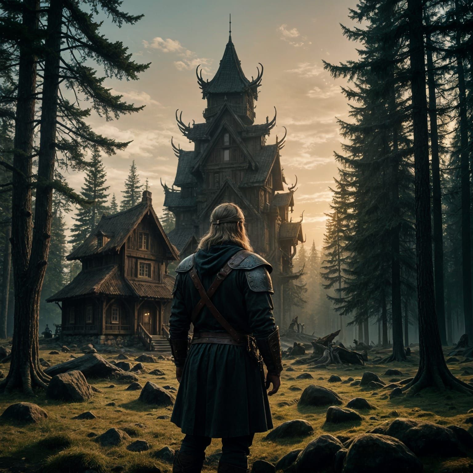 Epic Medieval Northern Viking Cityscape in Cinematic Style