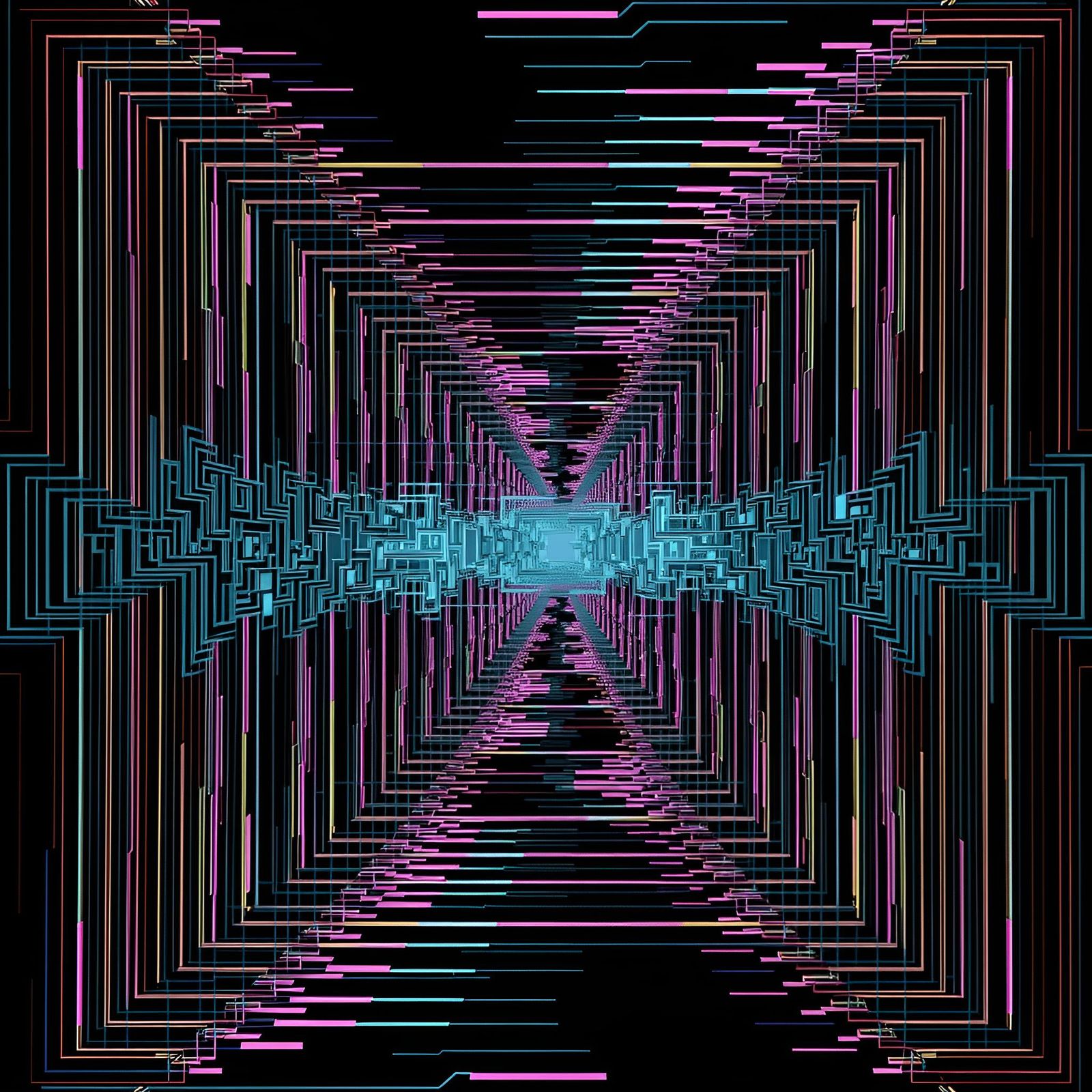 Chaotic Visual Interference with Distorted Figures