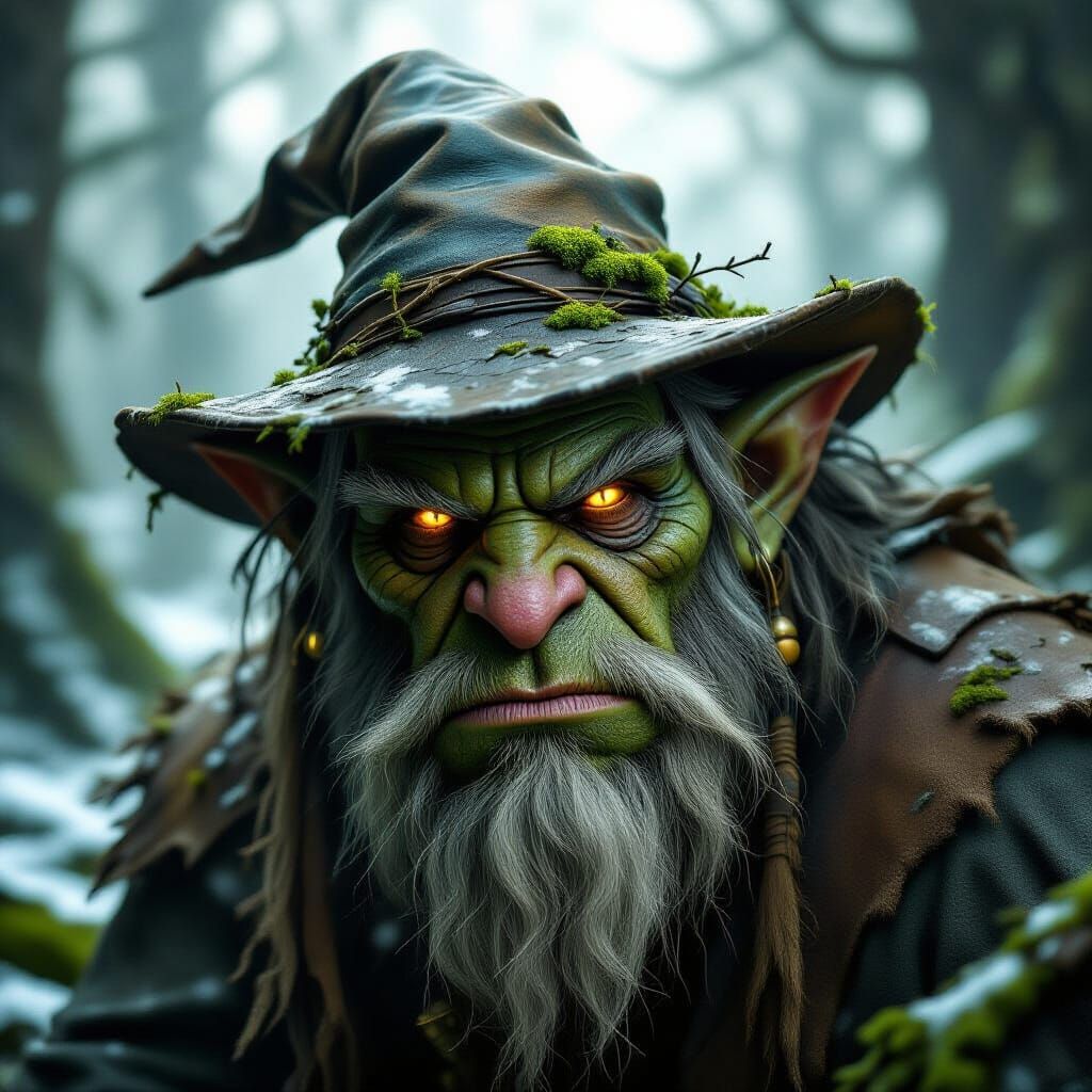 Mysterious Forest Troll Portrait in Fantasy Realism