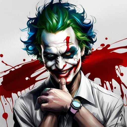 The Joker Anime Portrait, Disney Splash Art Style