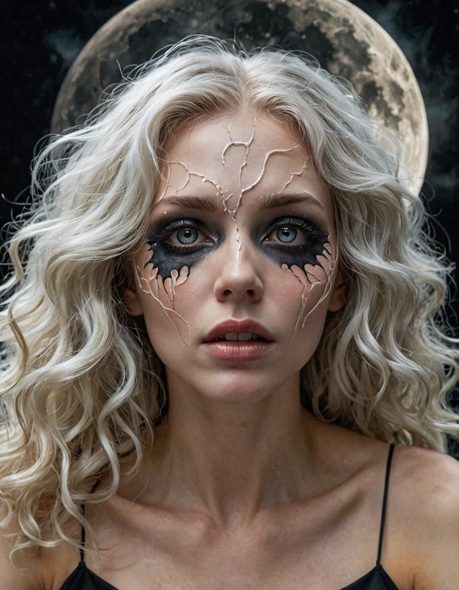 Cosmic Horror: Sectioned Face on the Moon