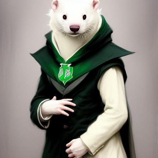 Ferret in Slytherin Uniform Portrait, Concept Art