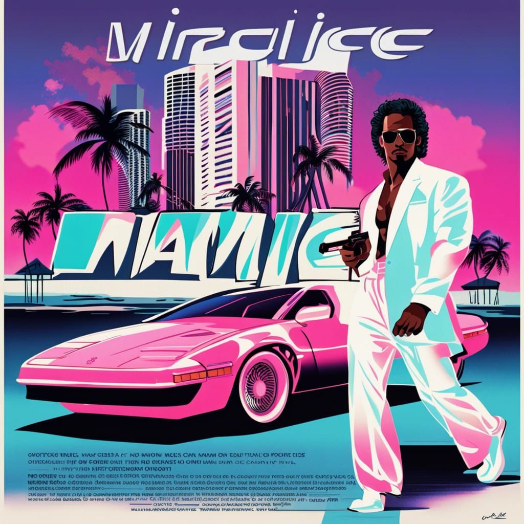 Miami Vice Inspired AI Art